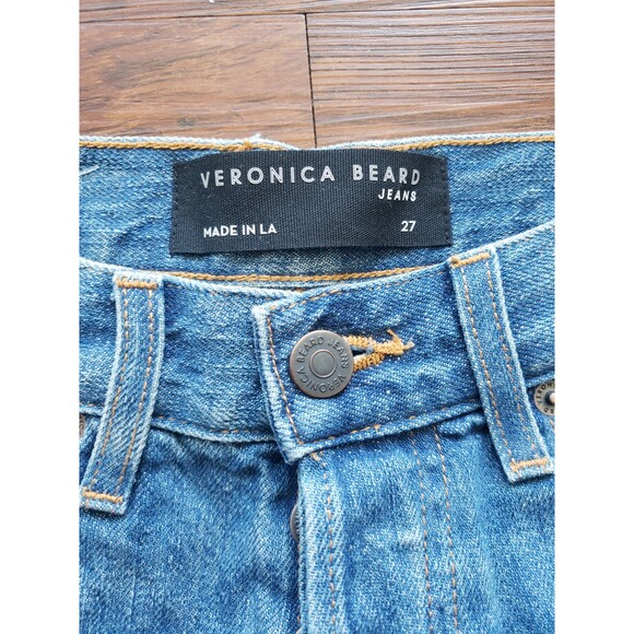 NWT Veronica Beard Blake Classic Y2K Collegiate Feminine Wide Leg Jeans Size 27 - Picture 2 of 9